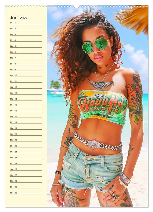 Coole Tatoo-Girls. Hübsch, modern und selbstbewusst (CALVENDO Premium Wandkalender 2027)