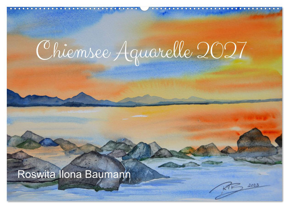 Chiemsee Aquarelle (CALVENDO Wandkalender 2027)