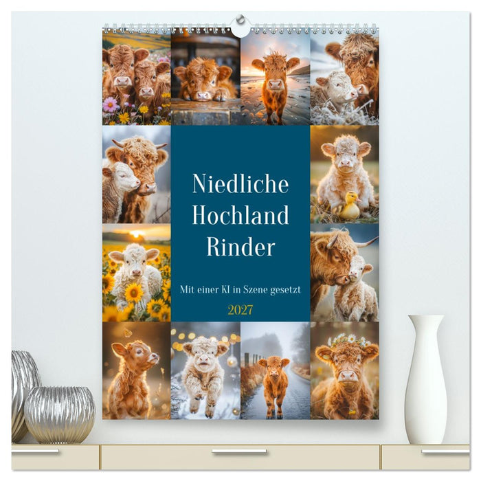 Niedliche Hochland Rinder (CALVENDO Premium Wandkalender 2027)