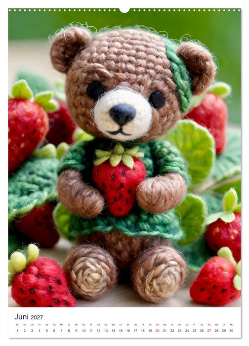 Teddys aus Wolle (CALVENDO Wandkalender 2027)