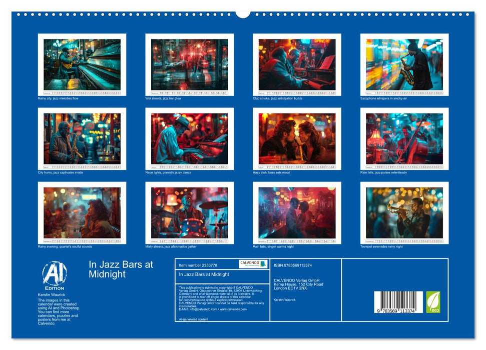 In Jazz Bars at Midnight (CALVENDO Premium-Calendar 2027)