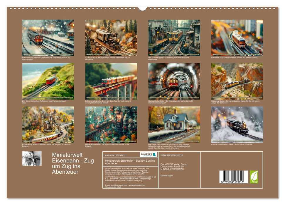 Miniaturwelt Eisenbahn - Zug um Zug ins Abenteuer (CALVENDO Premium Wandkalender 2027)