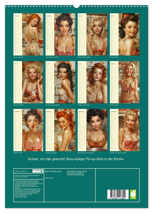 Schatz, ich hab gekocht! Sexy-lustige Pin-up-Girls in der Küche (CALVENDO Premium Wandkalender 2027)