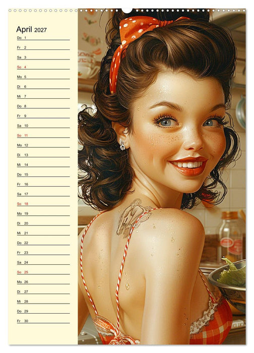 Schatz, ich hab gekocht! Sexy-lustige Pin-up-Girls in der Küche (CALVENDO Premium Wandkalender 2027)