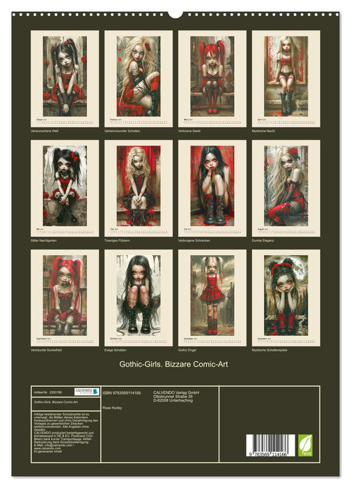 Gothic-Girls. Bizzare Comic-Art (CALVENDO Premium Wandkalender 2027)