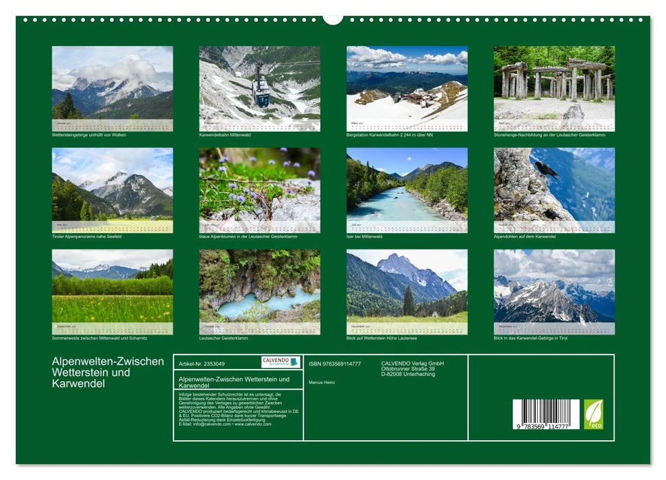 Alpenwelten-Zwischen Wetterstein und Karwendel (CALVENDO Premium Wandkalender 2027)