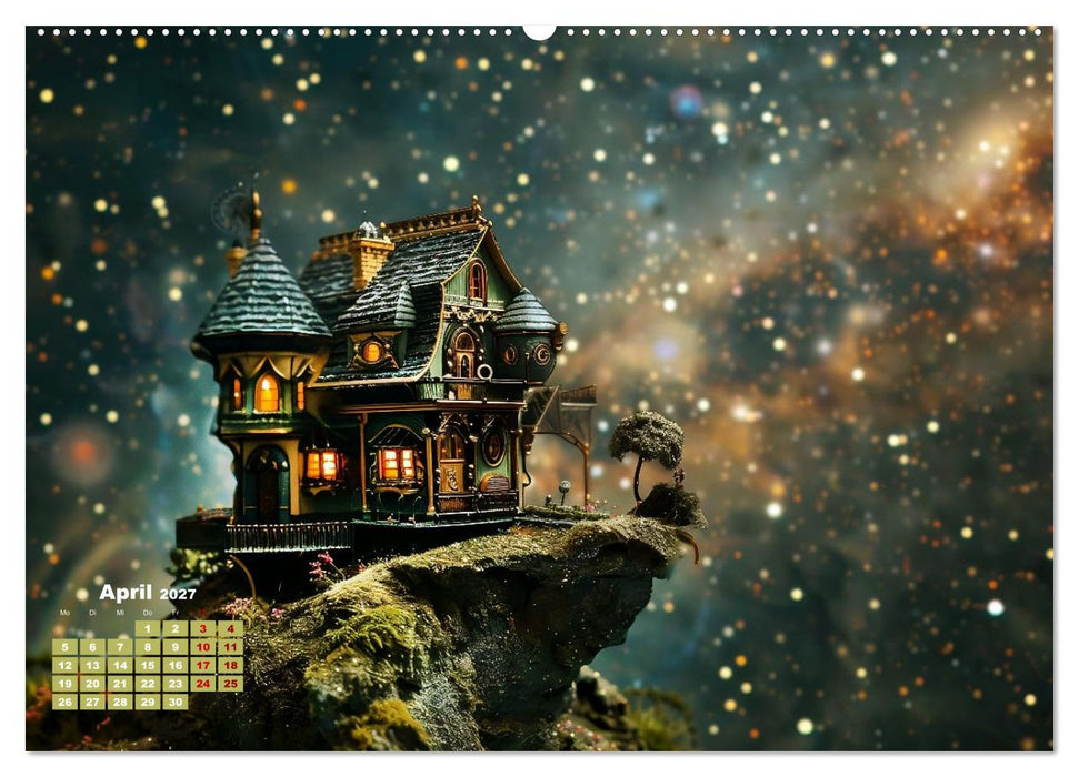 Miniaturwelt Faszinierend winzige Häuser im Steampunk-Stil (CALVENDO Premium Wandkalender 2027)