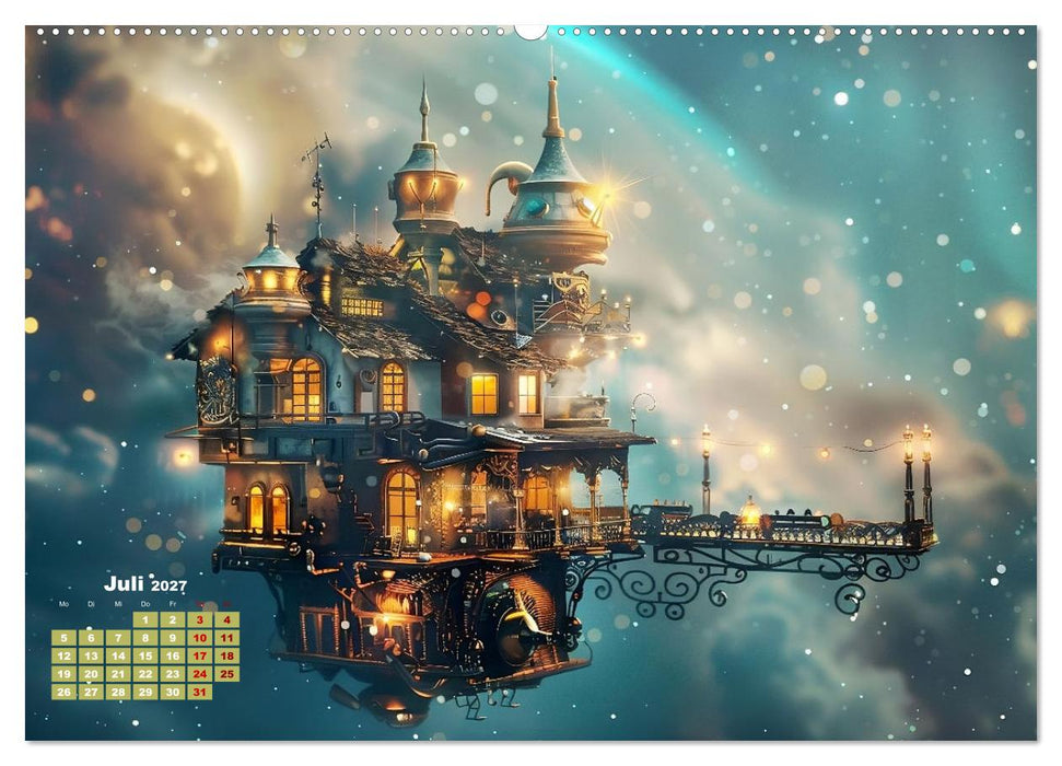 Miniaturwelt Faszinierend winzige Häuser im Steampunk-Stil (CALVENDO Premium Wandkalender 2027)