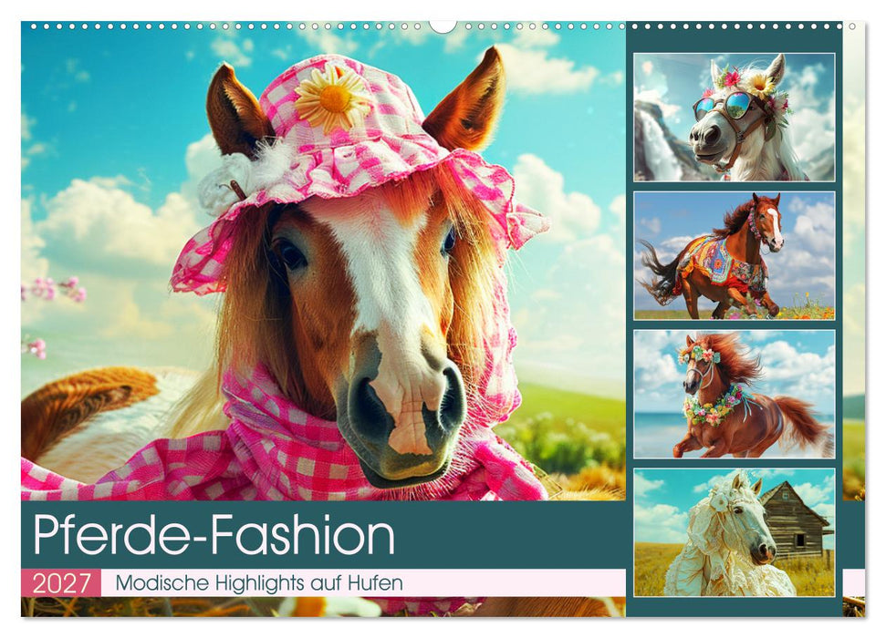 Pferde-Fashion. Modische Highlights auf Hufen (CALVENDO Wandkalender 2027)