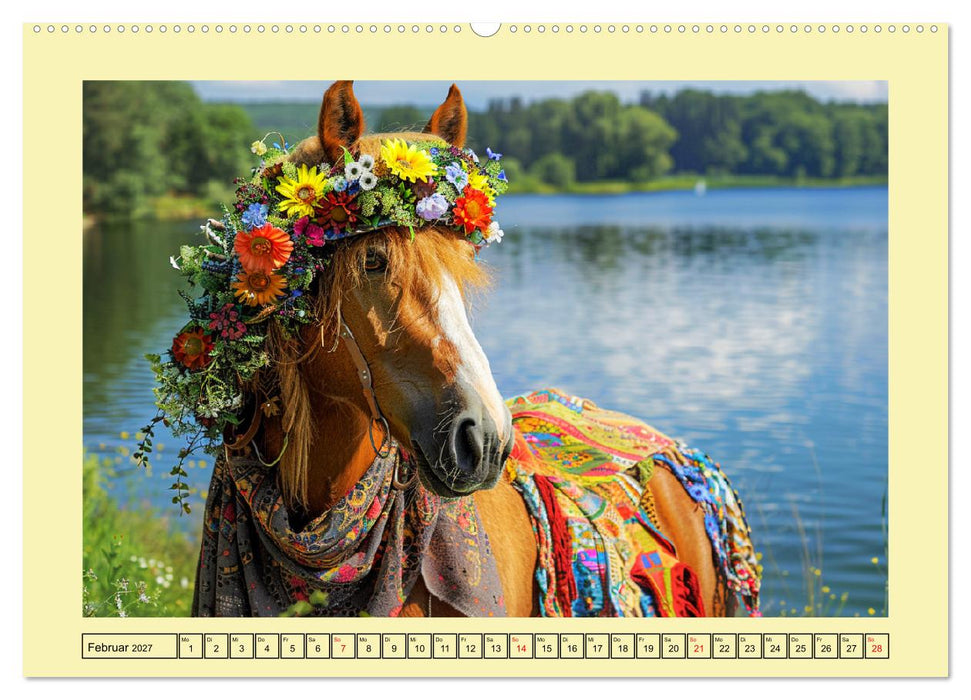 Pferde-Fashion. Modische Highlights auf Hufen (CALVENDO Wandkalender 2027)