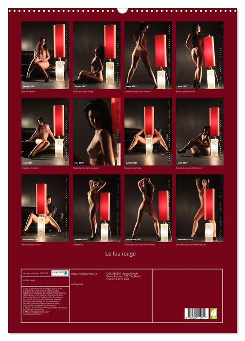Le feu rouge (CALVENDO Calendrier mensuel 2027)