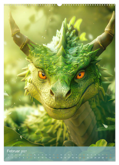 Drachen - Im Fantasieland gesichtet (CALVENDO Premium Wandkalender 2027)