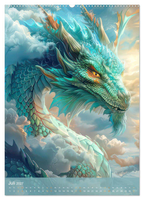 Drachen - Im Fantasieland gesichtet (CALVENDO Premium Wandkalender 2027)
