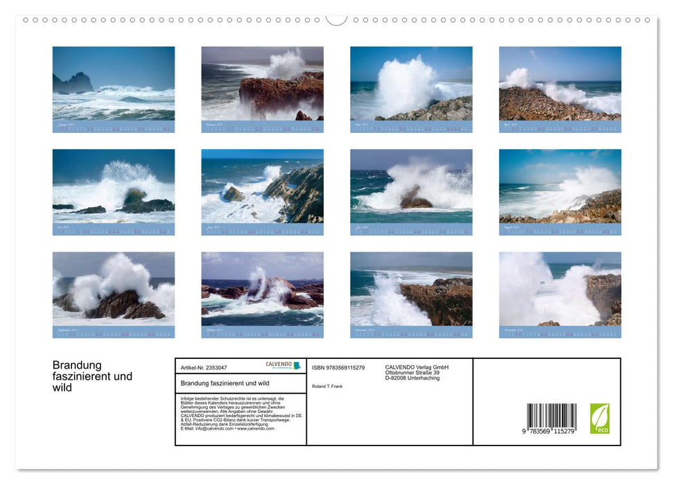 Brandung faszinierent und wild (CALVENDO Premium Wandkalender 2027)