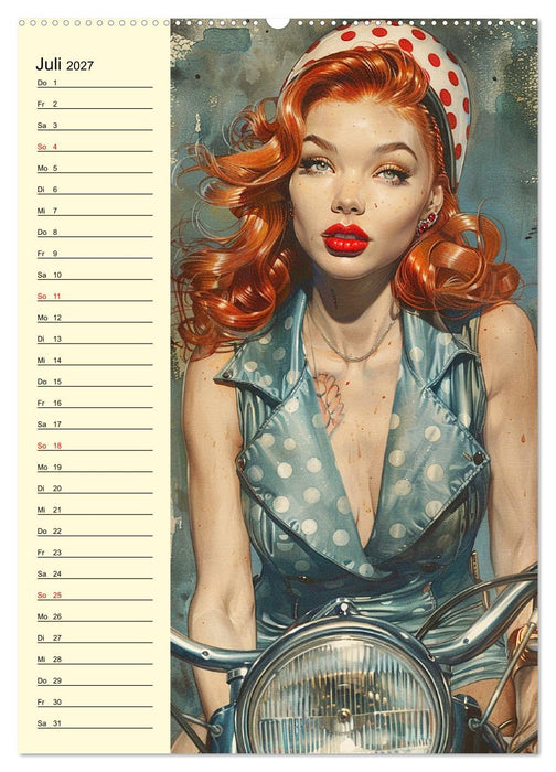 Sexy Pin-up-Girls. Moderne Kunst im Retro-Stil (CALVENDO Premium Wandkalender 2027)