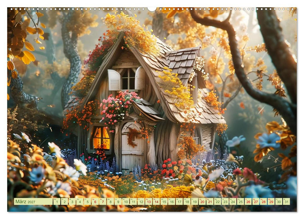 Das kleine Häuschen im Wald (CALVENDO Premium Wandkalender 2027)