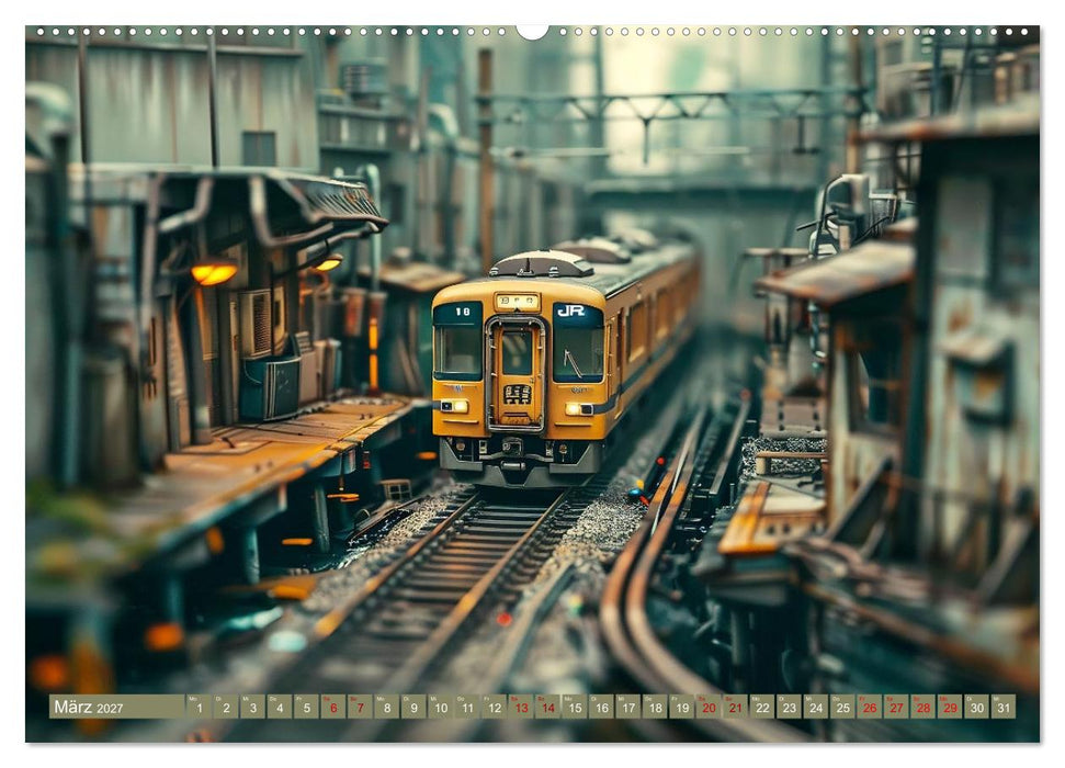Miniaturwelt Eisenbahn - Zug um Zug ins Abenteuer (CALVENDO Wandkalender 2027)