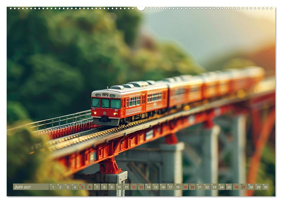 Miniaturwelt Eisenbahn - Zug um Zug ins Abenteuer (CALVENDO Wandkalender 2027)