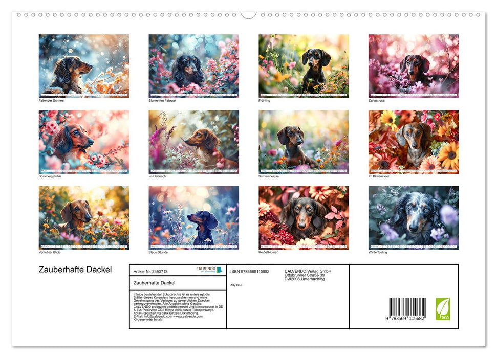 Zauberhafte Dackel (CALVENDO Premium Wandkalender 2027)