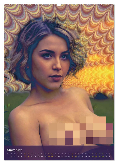 Psychodelic -Sexy Girls & Cannabis (CALVENDO Wandkalender 2027)
