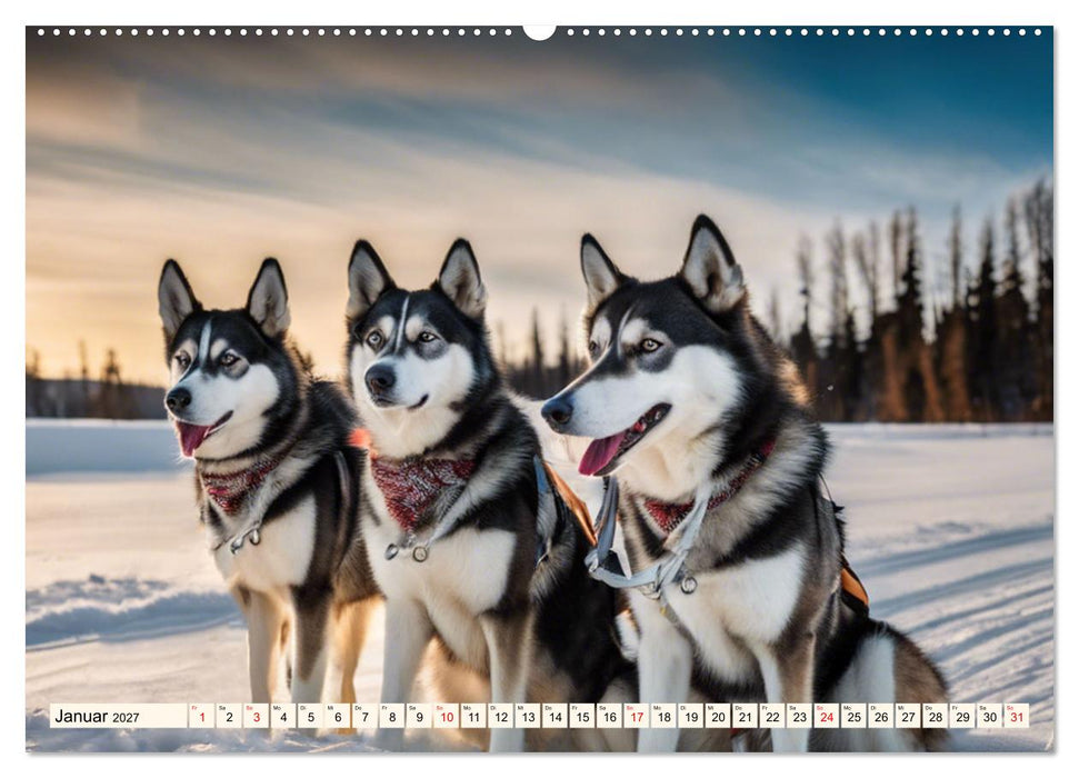 Siberian Huskies - die Extremsportler (CALVENDO Wandkalender 2027)