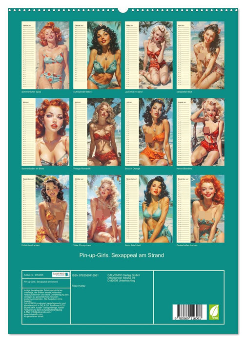 Pin-up-Girls. Sexappeal am Strand (CALVENDO Premium Wandkalender 2027)