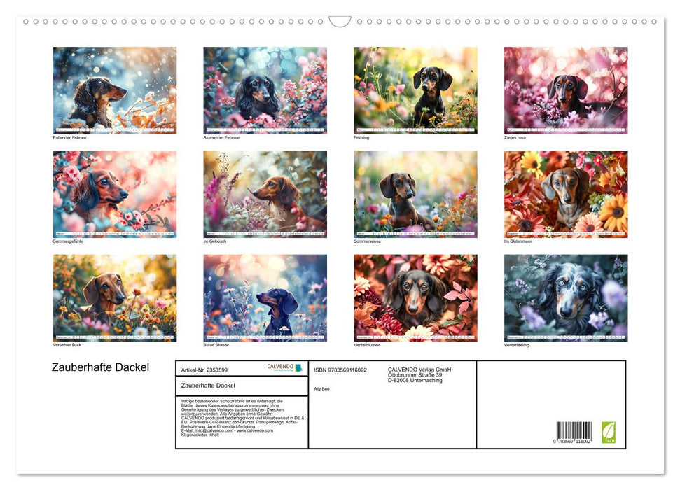 Zauberhafte Dackel (CALVENDO Wandkalender 2027)