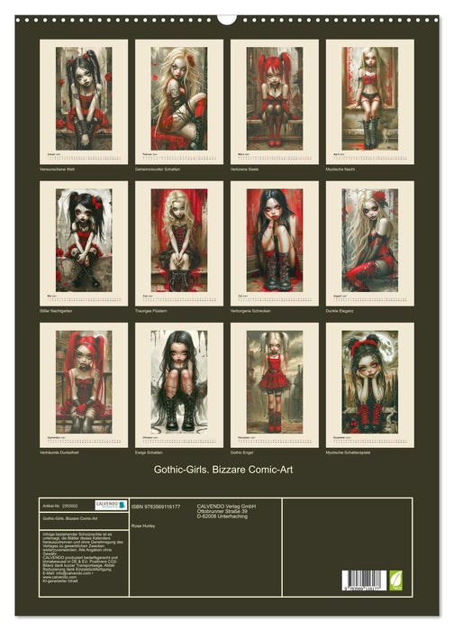 Gothic-Girls. Bizzare Comic-Art (CALVENDO Wandkalender 2027)