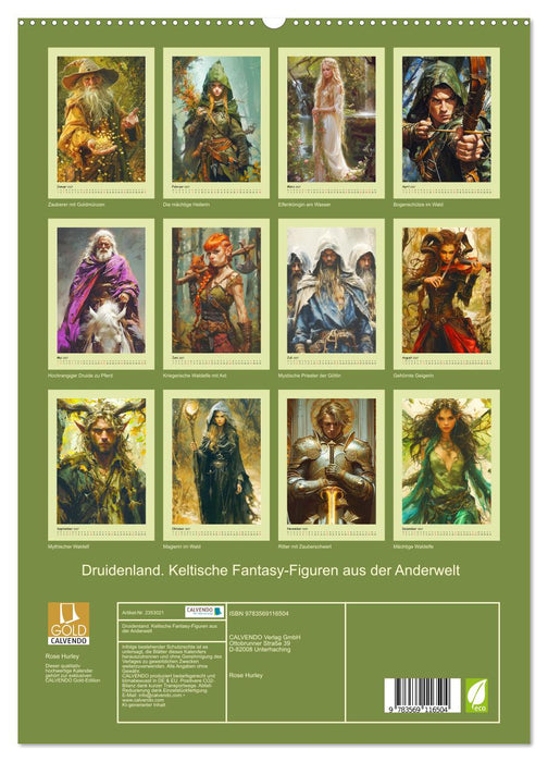 Druidenland. Keltische Fantasy-Figuren aus der Anderwelt (CALVENDO Premium Wandkalender 2027)