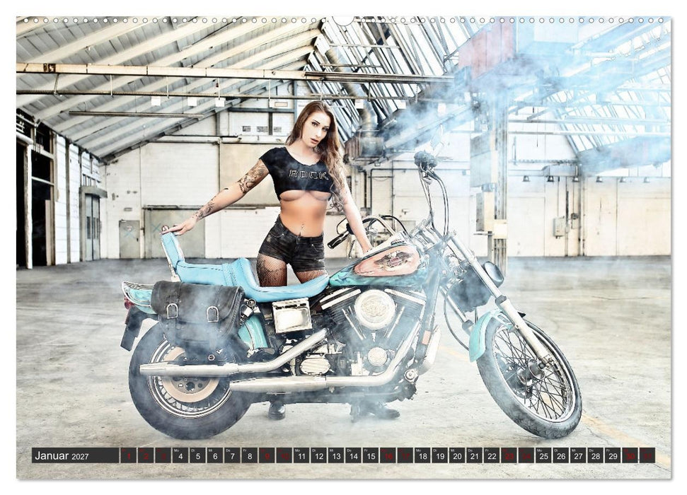 Motorräder und Sexy Girls (CALVENDO Wandkalender 2027)