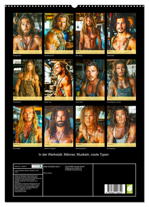 In der Werkstatt. Männer, Muskeln, coole Typen (CALVENDO Premium Wandkalender 2027)