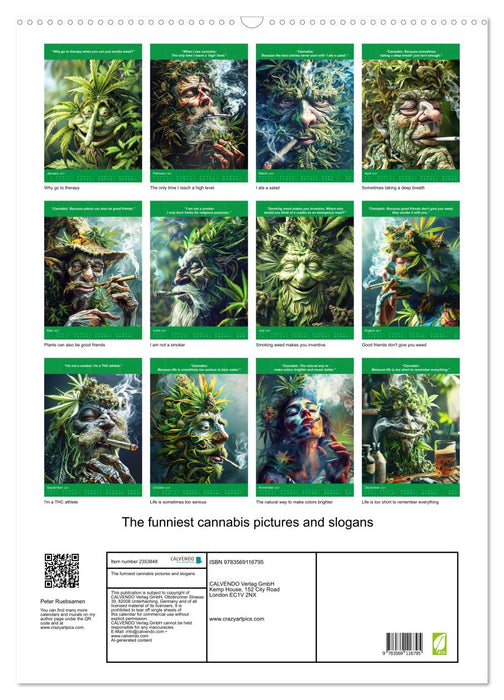 The funniest cannabis pictures and slogans (CALVENDO Monthly Calendar 2027)