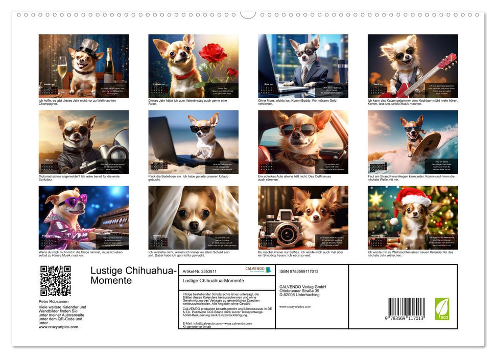 Lustige Chihuahua-Momente (CALVENDO Premium Wandkalender 2027)