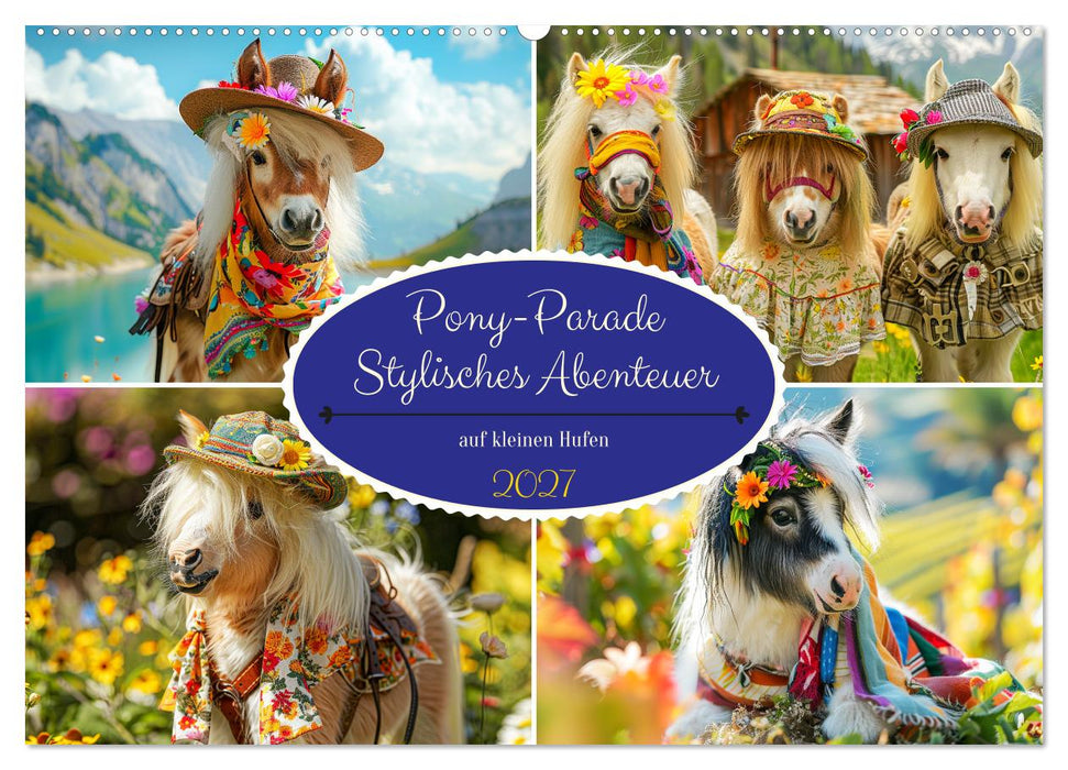 Pony-Parade. Stylisches Abenteuer auf kleinen Hufen (CALVENDO Wandkalender 2027)