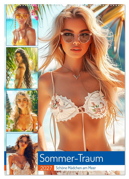 Sommer-Traum. Schöne Mädchen am Meer (CALVENDO Wandkalender 2027)