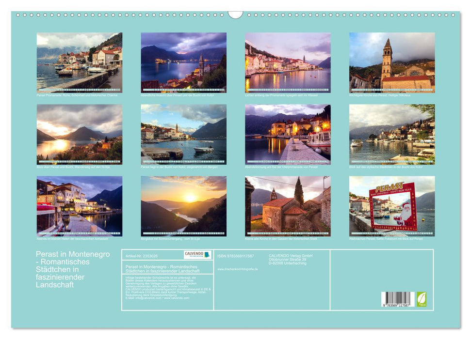 Perast in Montenegro - Romantisches Städtchen in faszinierender Landschaft (CALVENDO Wandkalender 2027)