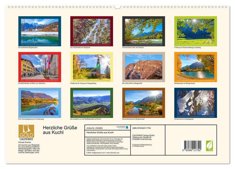 Herzliche Grüße aus Kuchl (CALVENDO Premium Wandkalender 2027)