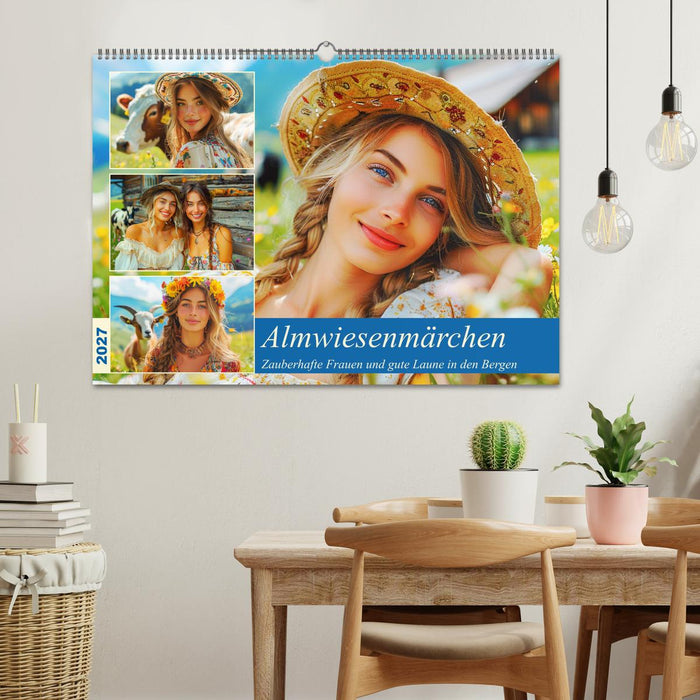 Almwiesenmärchen. Zauberhafte Frauen und gute Laune in den Bergen (CALVENDO Wandkalender 2027)
