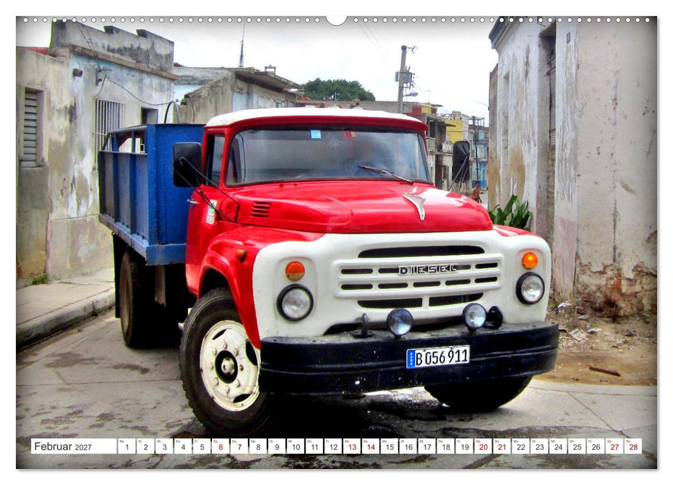 LKW Oldtimer der UdSSR - Sowjetische Lastkraftwagen in Kuba (CALVENDO Wandkalender 2027)