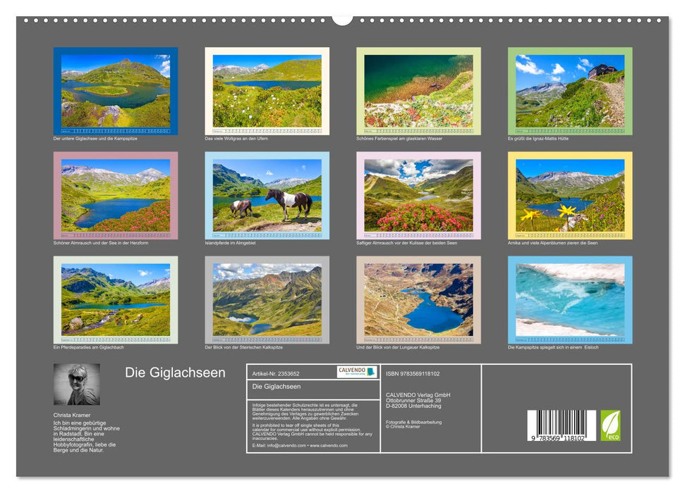 Die Giglachseen (CALVENDO Premium Wandkalender 2027)