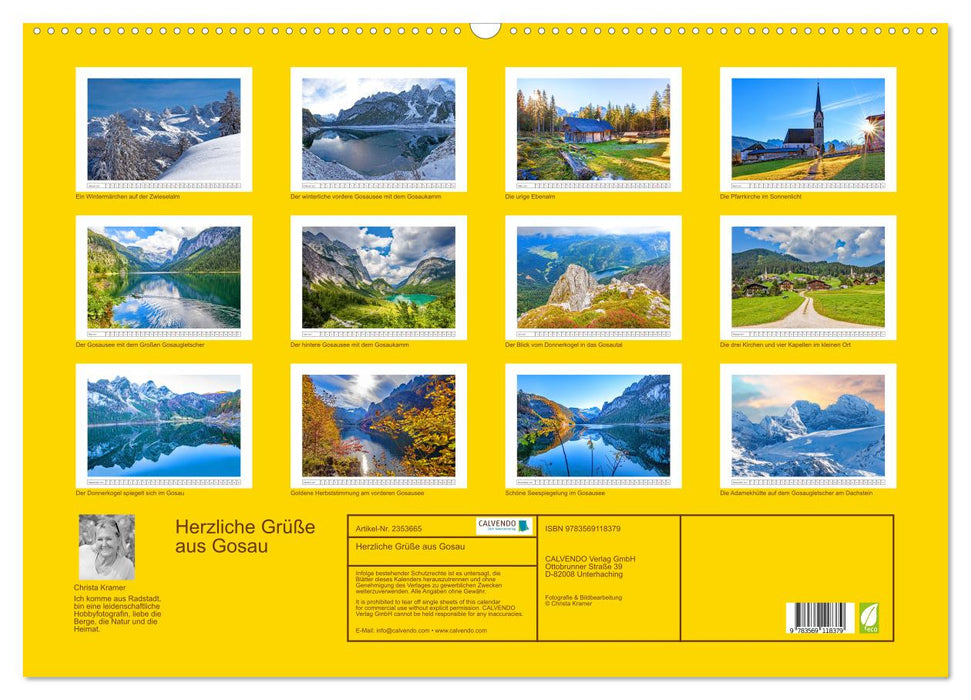 Herzliche Grüße aus Gosau (CALVENDO Wandkalender 2027)