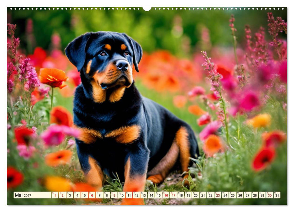 Rottweiler - die Beschützer (CALVENDO Premium Wandkalender 2027)