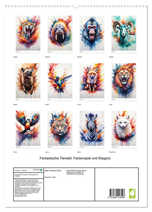 Fantastische Tierwelt: Farbenspiel und Eleganz (CALVENDO Premium Wandkalender 2027)