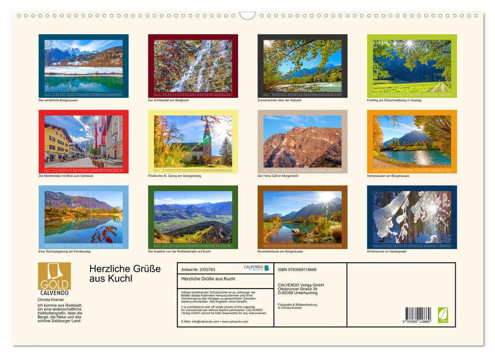Herzliche Grüße aus Kuchl (CALVENDO Wandkalender 2027)