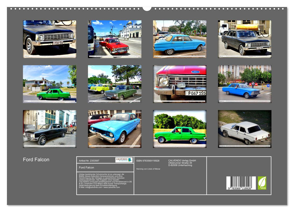Ford Falcon (CALVENDO Premium Wandkalender 2027)