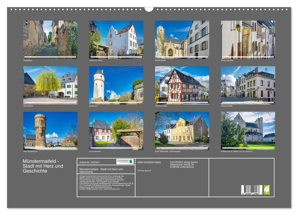 Münstermaifeld - Stadt mit Herz und Geschichte (CALVENDO Wandkalender 2027)