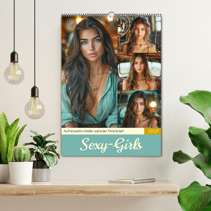 Sexy Girls. Aufreizend im Atelier und in der Werkstatt (CALVENDO Wandkalender 2027)
