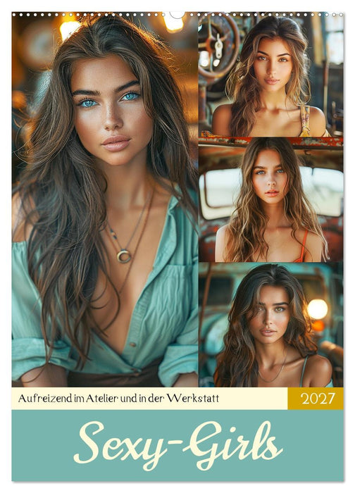 Sexy Girls. Aufreizend im Atelier und in der Werkstatt (CALVENDO Wandkalender 2027)