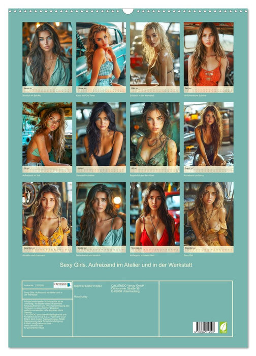 Sexy Girls. Aufreizend im Atelier und in der Werkstatt (CALVENDO Wandkalender 2027)