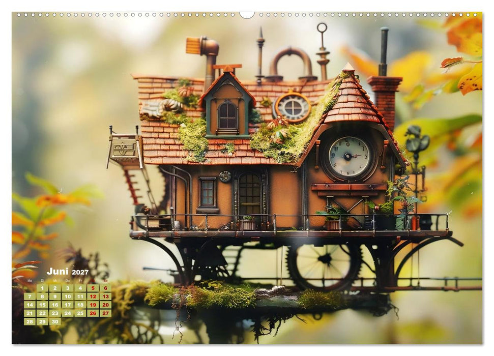 Miniaturwelt Faszinierend winzige Häuser im Steampunk-Stil (CALVENDO Wandkalender 2027)